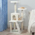 Petmaker Petmaker 80-QQ80776 4 ft. Penthouse Sleep & Play Cat Tree - White 80-QQ80776